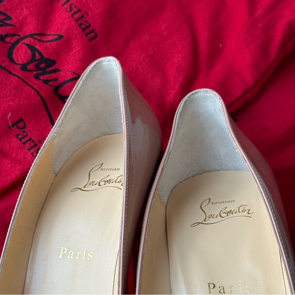 NWOB Christian Louboutin Pigalle Follies Pointed Toe Nude Pump Sz 39.5 - Picture 11 of 16
